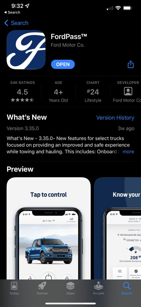 Installing The FordPass App