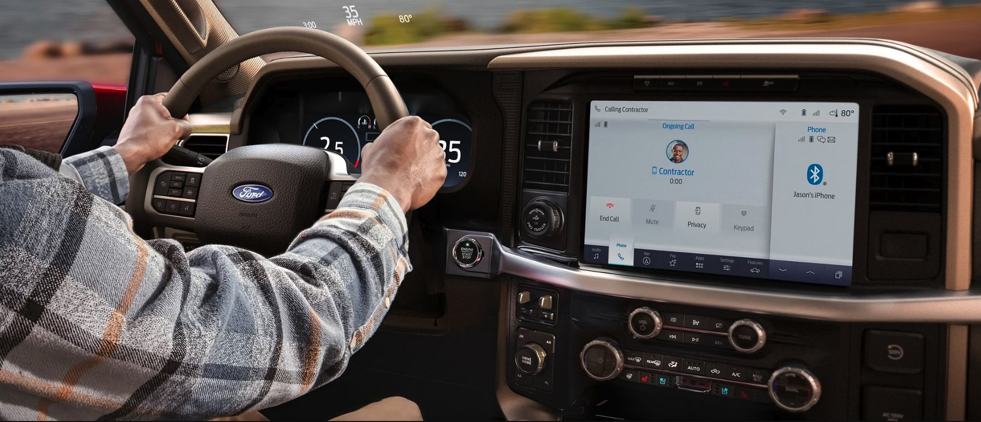 Interior and infotainment system in 2024 F-150
