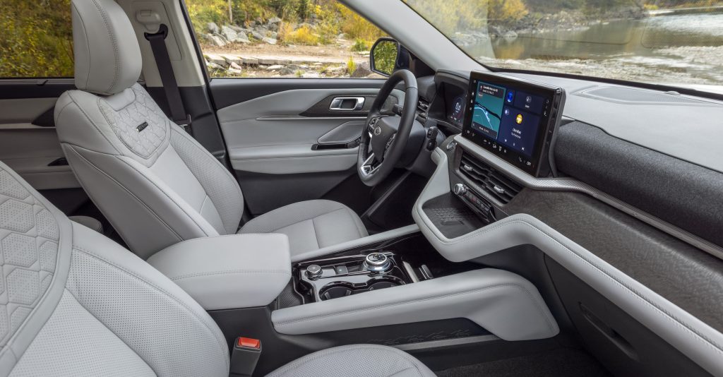 Passenger side view of the 2025 Ford Explorer Infotainment System