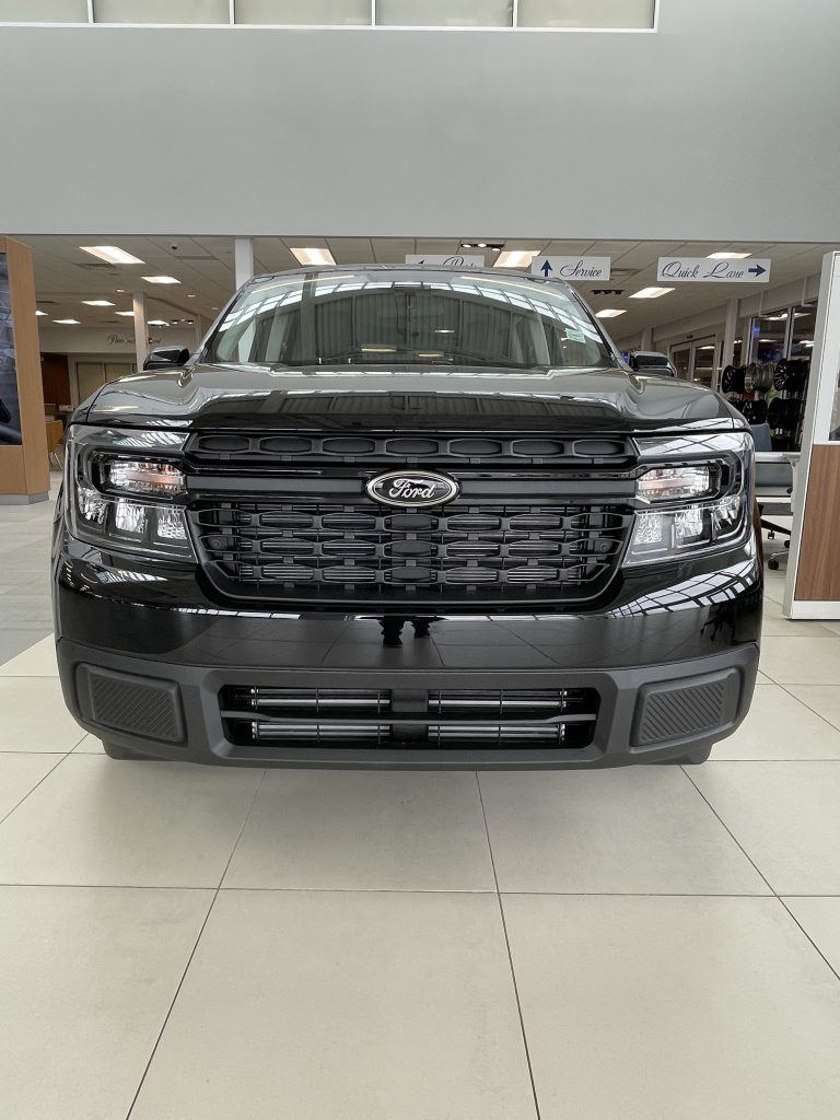 Front blackout grille of 2024 Ford Maverick at Windsor Ford